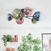 Chehalis lampa sufitowa, kula świetlna niebeieski, zielony, przezroczysty, miedziany, 6-punktowe