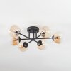 Chehalis lampa sufitowa, kula świetlna 55 cm bursztynowy, przezroczysty, 6-punktowe