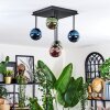 Chehalis lampa sufitowa, kula świetlna niebeieski, zielony, miedziany, 5-punktowe