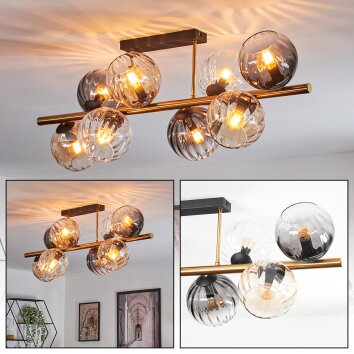Koyoto Lampa sufitowa, Kula świetlna Złoty, Czarny, 8-punktowe Koyoto Lampa sufitowa, Kula świetlna Złoty, Czarny, 8-punktowe