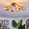 Chehalis lampa sufitowa, kula świetlna 56 cm bursztynowy, 6-punktowe