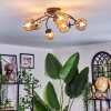 Chehalis lampa sufitowa, kula świetlna 56 cm bursztynowy, 6-punktowe