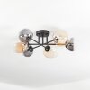 Chehalis lampa sufitowa, kula świetlna 60 cm bursztynowy, przezroczysty, przydymiony, 6-punktowe