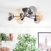 Chehalis lampa sufitowa, kula świetlna 60 cm bursztynowy, przezroczysty, przydymiony, 6-punktowe
