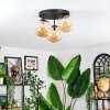 Chehalis Lampa sufitowa, Kula świetlna 34 cm W kolorze bursztynu, 3-punktowe