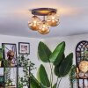 Chehalis Lampa sufitowa, Kula świetlna 34 cm W kolorze bursztynu, 3-punktowe