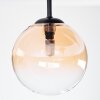 Chehalis lampa sufitowa, kula świetlna 34 cm bursztynowy, przezroczysty, 3-punktowe