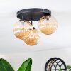 Chehalis lampa sufitowa, kula świetlna 34 cm bursztynowy, 3-punktowe