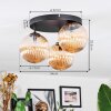 Chehalis lampa sufitowa, kula świetlna 34 cm bursztynowy, 3-punktowe