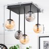 Chehalis Lampa sufitowa, Kula świetlna W kolorze bursztynu, Przydymiony, 5-punktowe