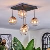 Chehalis Lampa sufitowa, Kula świetlna W kolorze bursztynu, Przezroczysty, 5-punktowe