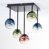 Chehalis lampa sufitowa, kula świetlna niebeieski, zielony, przezroczysty, miedziany, 5-punktowe