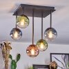 Chehalis lampa sufitowa, kula świetlna niebeieski, zielony, przezroczysty, miedziany, 5-punktowe