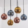 Koyoto Lampa wisząca, Kula świetlna, Lampa wisząca Niebeieski, Złoty, W kolorze miedzi, 6-punktowe
