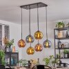 Koyoto Lampa wisząca, Kula świetlna, Lampa wisząca Niebeieski, Złoty, W kolorze miedzi, 6-punktowe