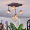 Chehalis Lampa sufitowa, Kula świetlna W kolorze bursztynu, Przezroczysty, 5-punktowe