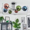 Gastor Lampa sufitowa, Kula świetlna 80 cm Niebeieski, Zielony, W kolorze miedzi, 6-punktowe