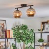 Ripoll lampa sufitowa, kula świetlna chrom, przydymiony, 2-punktowe