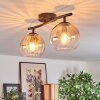 Koyoto lampa sufitowa, kula świetlna bursztynowy, przezroczysty, 2-punktowe