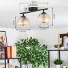 Koyoto lampa sufitowa, kula świetlna bursztynowy, przezroczysty, 2-punktowe