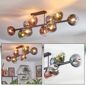 Gastor lampa sufitowa, kula świetlna niebeieski, chrom, zielony, przezroczysty, miedziany, przydymiony, 10-punktowe