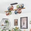Koyoto lampa sufitowa, kula świetlna złoty, czarny, 8-punktowe
