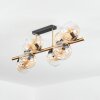 Koyoto lampa sufitowa, kula świetlna złoty, czarny, 8-punktowe