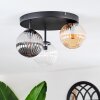 Chehalis Lampa sufitowa, Kula świetlna W kolorze bursztynu, Przezroczysty, Przydymiony, 3-punktowe