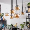 Koyoto lampa wisząca, kula świetlna, lampa wisząca bursztynowy, 6-punktowe