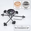 Chehalis lampa sufitowa, kula świetlna 55 cm bursztynowy, przydymiony, 6-punktowe