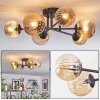 Chehalis lampa sufitowa, kula świetlna 55 cm bursztynowy, 6-punktowe