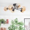 Chehalis lampa sufitowa, kula świetlna 55 cm bursztynowy, 6-punktowe