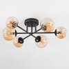 Chehalis lampa sufitowa, kula świetlna 55 cm bursztynowy, 6-punktowe