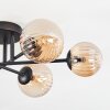 Chehalis Lampa sufitowa, Kula świetlna 55 cm W kolorze bursztynu, 6-punktowe
