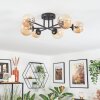 Chehalis Lampa sufitowa, Kula świetlna 55 cm W kolorze bursztynu, 6-punktowe