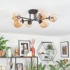 Chehalis Lampa sufitowa, Kula świetlna 60 cm W kolorze bursztynu, 6-punktowe