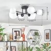 Chehalis Lampa sufitowa, Kula świetlna 62 cm Biały, 6-punktowe