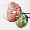 Chehalis lampa sufitowa, kula świetlna 62 cm niebeieski, zielony, przezroczysty, miedziany, 6-punktowe