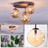 Chehalis lampa sufitowa, kula świetlna 30 cm bursztynowy, 3-punktowe