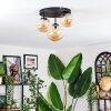 Chehalis lampa sufitowa, kula świetlna 30 cm bursztynowy, 3-punktowe