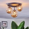 Chehalis lampa sufitowa, kula świetlna 30 cm bursztynowy, 3-punktowe