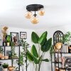 Chehalis lampa sufitowa, kula świetlna 30 cm bursztynowy, 3-punktowe