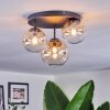 Chehalis lampa sufitowa, kula świetlna 30 cm bursztynowy, przezroczysty, 3-punktowe