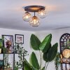 Chehalis lampa sufitowa, kula świetlna 30 cm bursztynowy, przezroczysty, 3-punktowe