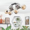 Ripoll lampa sufitowa, kula świetlna bursztynowy, przydymiony, 10-punktowe