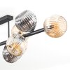 Ripoll lampa sufitowa, kula świetlna bursztynowy, przydymiony, 10-punktowe
