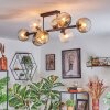 Ripoll Lampa sufitowa, Kula świetlna W kolorze bursztynu, Przezroczysty, Przydymiony, 10-punktowe