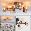 Chehalis Lampa sufitowa, Kula świetlna 62 cm W kolorze bursztynu, Przezroczysty, 6-punktowe