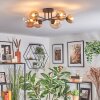 Chehalis Lampa sufitowa, Kula świetlna 62 cm W kolorze bursztynu, Przezroczysty, 6-punktowe
