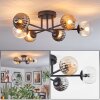 Chehalis lampa sufitowa, kula świetlna 51 cm bursztynowy, przezroczysty, przydymiony, 6-punktowe